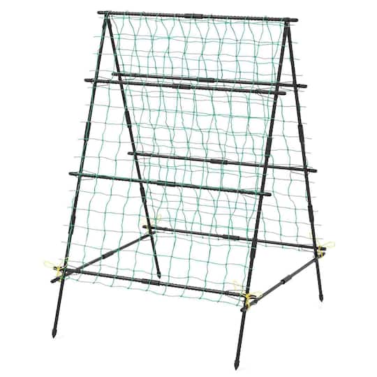 Costway Black Decorative Garden Fence Outdoor Animal Barrier Landscape Border with 8 Panels Set